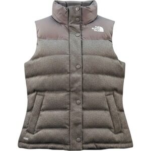 The North Face 700 Nuptse Puffer Jacket Women Size XS Gray‎ Down Full Zip Winter
